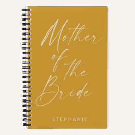 Cuaderno Madre de la novia Amarillo mínimo personalizado 