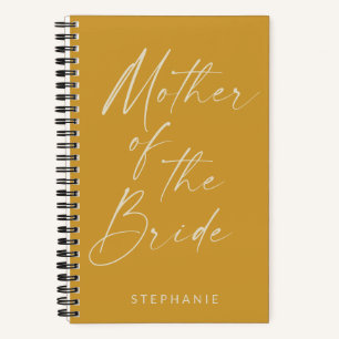 Cuaderno Madre de la novia Amarillo mínimo personalizado