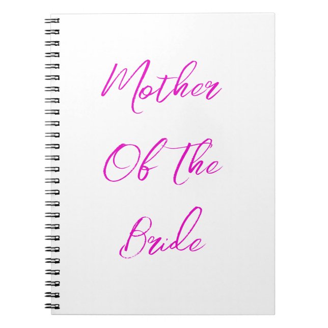 Cuaderno Madre De La Novia Boda Regalo Favor Blanco Rosa (Frente)