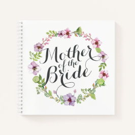 Cuaderno Madre de la novia elegante Wreath bloc de notas