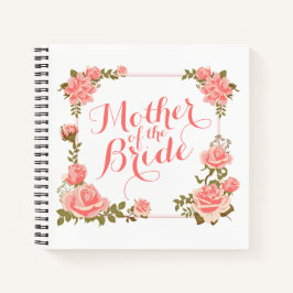 Cuaderno Madre de la novia elegante Wreath bloc de notas