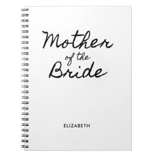 Cuaderno Madre de la Novia en Caligrafía Informal Negra