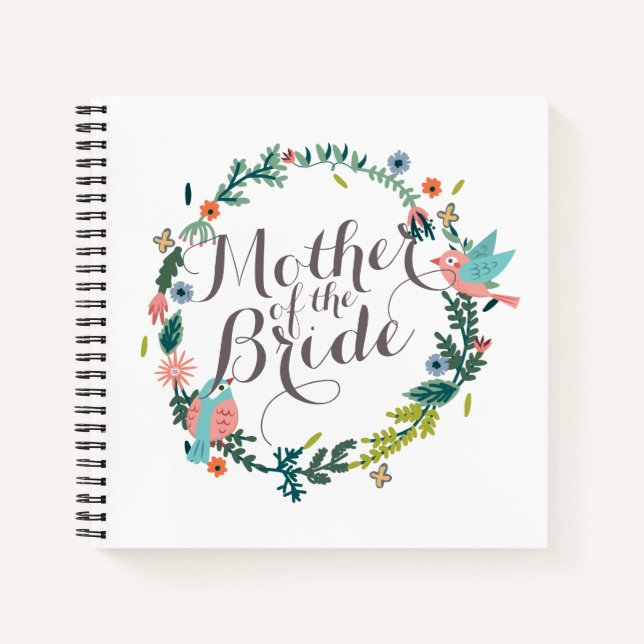 Cuaderno Madre de la novia Floral Wreath Boda (Anverso)