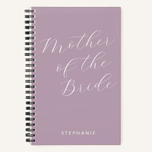 Cuaderno Madre de la novia Minimalista Lilac personalizada