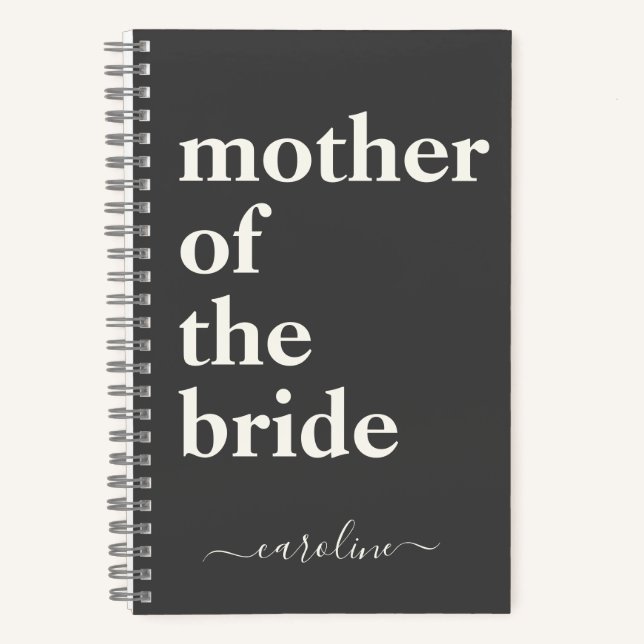 Cuaderno Madre de la novia Minimalista Personalizado modern (Anverso)