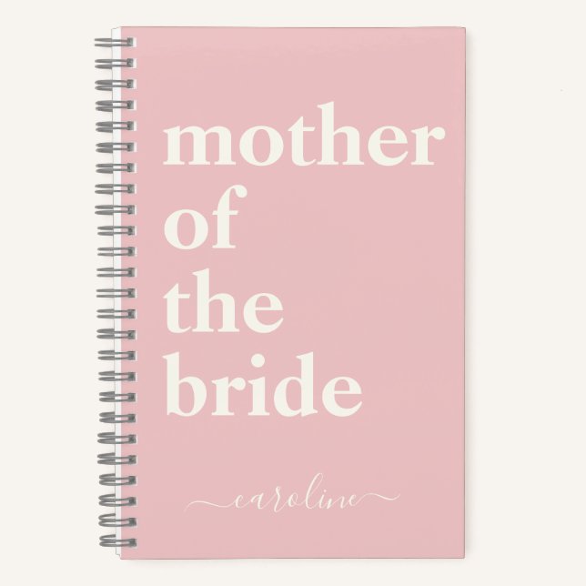 Cuaderno Madre de la novia Minimalista Personalizado modern (Anverso)