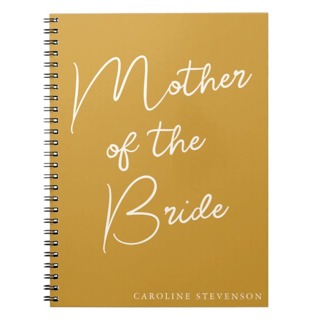 Cuaderno Madre de la novia Personalizado de escritura moder (Frente)