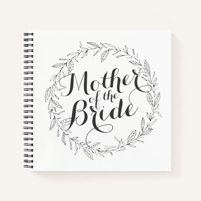 Cuaderno Madre de la novia simple Boda floral (Anverso)