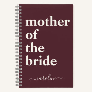 Cuaderno Madre de novia Minimalista Personalizado moderna B
