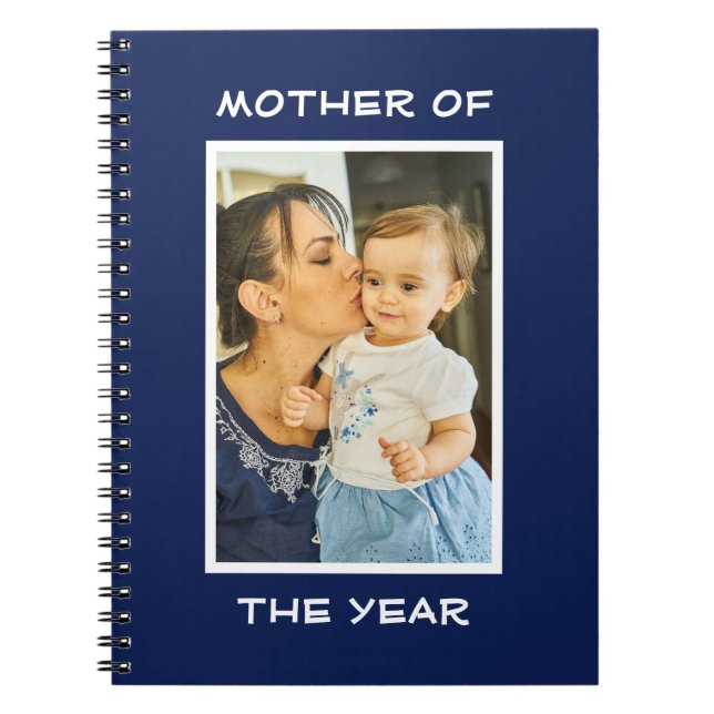 Cuaderno Madre Del Año Personalizado Personalizada Foto Mam (Frente)