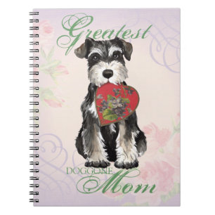 Cuaderno Madre del corazón Schnauzer en miniatura