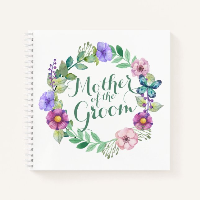 Cuaderno Madre del Groom Elegant Boda Floral (Anverso)