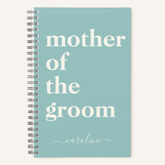 Cuaderno Madre del Groom Personalizado moderno Escándalo az (Anverso)