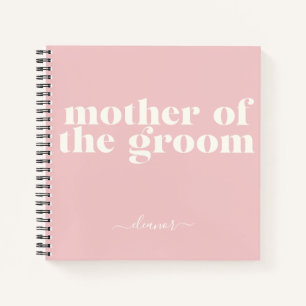 Cuaderno Madre del Groom simple nombre moderno Rubor