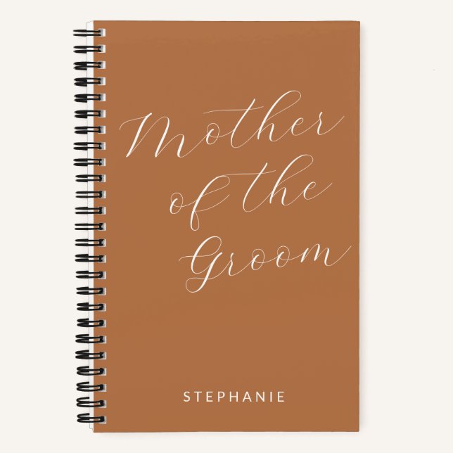 Cuaderno Madre del Groom Terracota personalizada (Anverso)