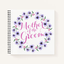 Cuaderno Madre del portátil Boda floral de Groom