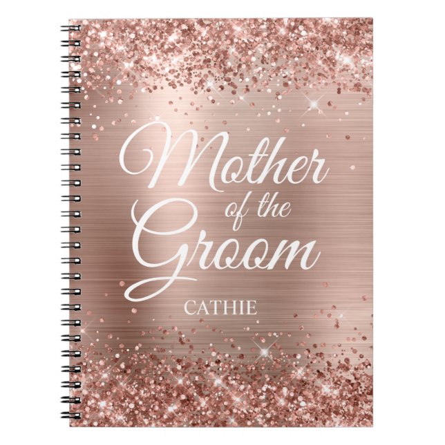 Cuaderno Madre del Relieve metalizado dorado Rosa Purpurino (Frente)