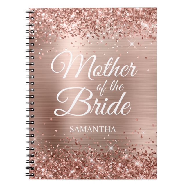 Cuaderno Madre del Relieve metalizado dorado Rosa Purpurino (Frente)