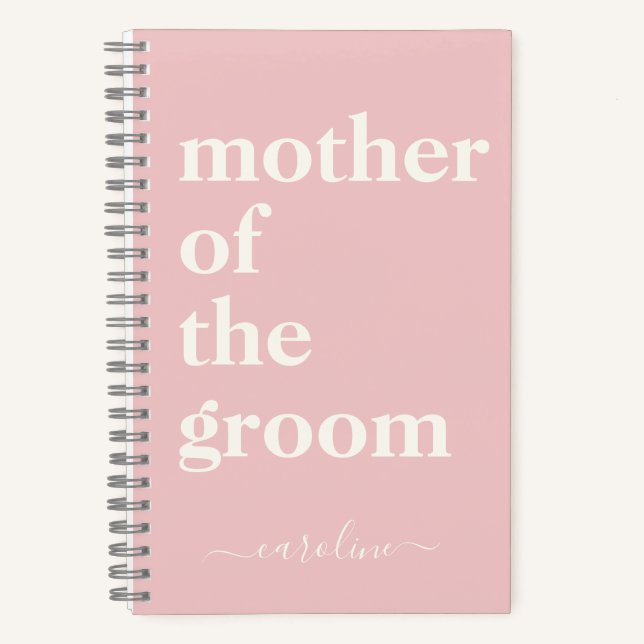Cuaderno Madre del rosa del Personalizado moderno Minimalis (Anverso)
