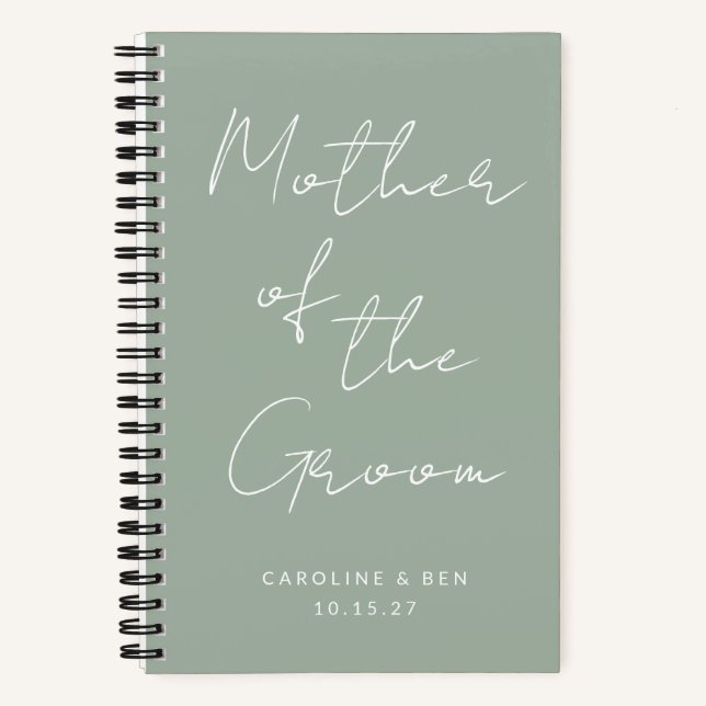 Cuaderno Madre del viejo sabio casamiento personalizado (Anverso)