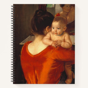 Cuaderno Madre en rojo con niño