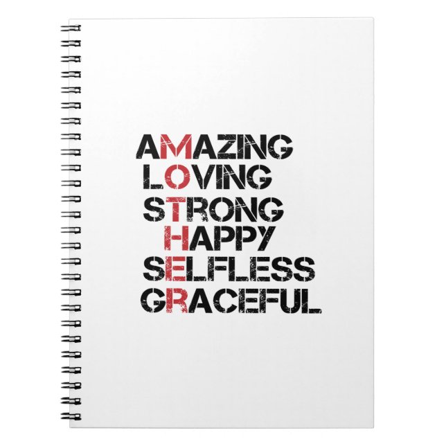 Cuaderno MADRE - Sorprendente amor fuerte Feliz Gracia (Frente)