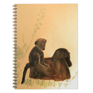 Cuaderno Madre y bebé bebes - Monos salvajes Primates