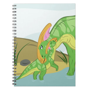 Cuaderno Madre y bebé de Parasaurolophus