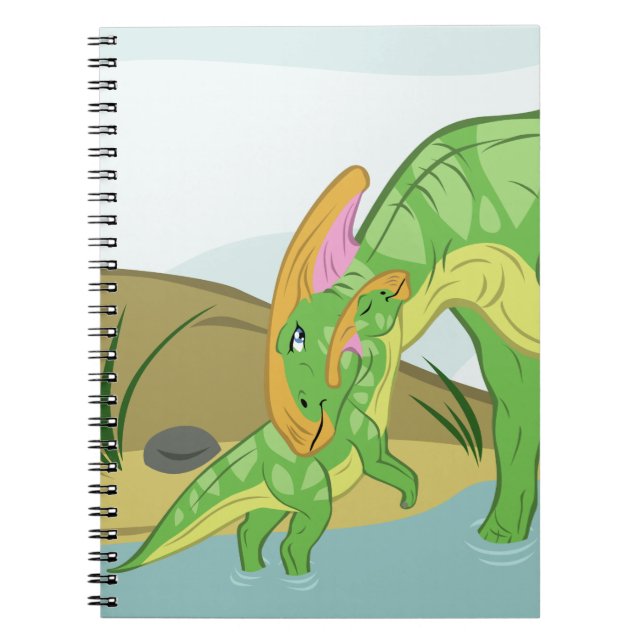 Cuaderno Madre y bebé de Parasaurolophus (Frente)