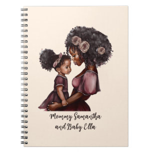 Cuaderno Madre y hija negras personalizadas (1)