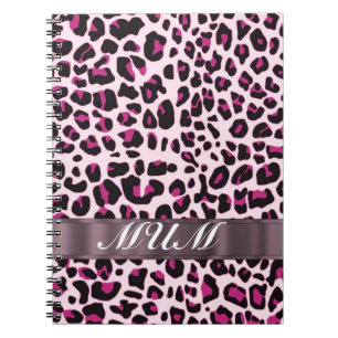 Cuaderno Madres personalizadas de la impresión de leopardo 