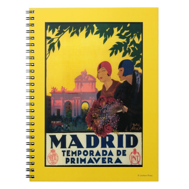 Cuaderno Madrid en Springtime Poster de promoción de viajes (Frente)