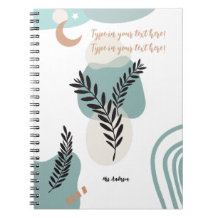 Cuaderno Maestra bohemia aprecia a personalizado moderno