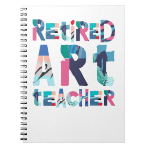 Cuaderno Maestra de Arte Jubilado enseñando regalo de jubil