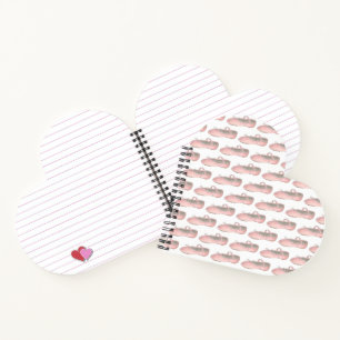 Cuaderno Maestra de danza de zapatos de ballet rosado perso