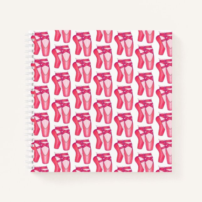 Cuaderno Maestra de danza personalizada Ballet rosa Pointe  (Anverso)
