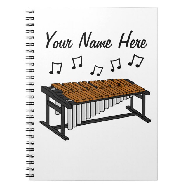 Cuaderno Maestra de Percusión Marimba Personalizado Percuss (Frente)