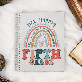 Cuaderno Maestra de quinto grado obsequio personalizado Esp