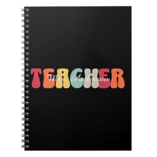 Cuaderno Maestra-Educación-Enseñanza-Retro-Funny