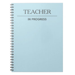 Cuaderno Maestra En Curso Personalizado Simple Pastel Azul