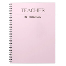 Cuaderno Maestra En Curso Simple Personalizado Pastel