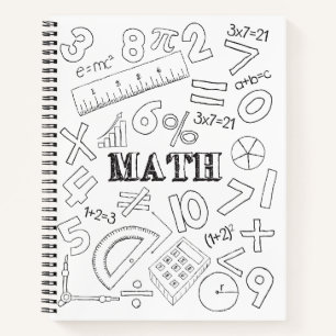 Cuaderno Maestra escolar Doodle Math Art Coling School