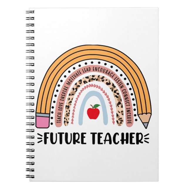 Cuaderno Maestra Futura, Maestra En Curso, Té De Primer Gra (Frente)