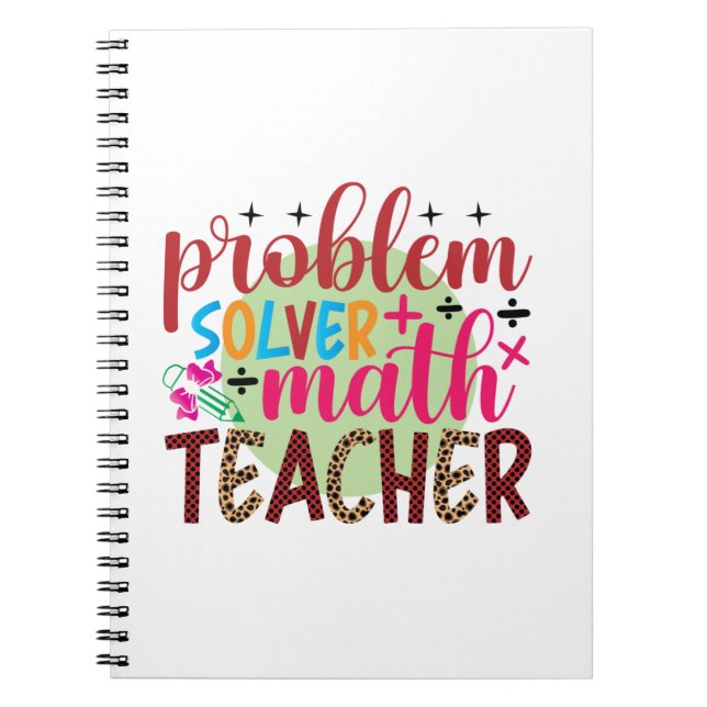 Cuaderno Maestra Maestra en Matemáticas para resolver probl (Frente)