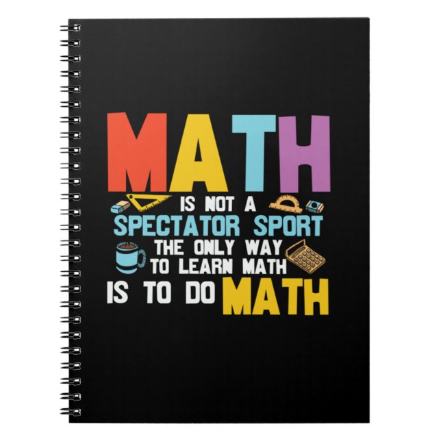 Cuaderno Maestra Matemática No Es Un Deporte Espectador (Frente)