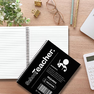 Cuaderno Maestro de Escuela – Humor Divertido de Trabajo, R