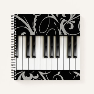 Cuaderno Maestro de instrumentos musicales pianista de tecl