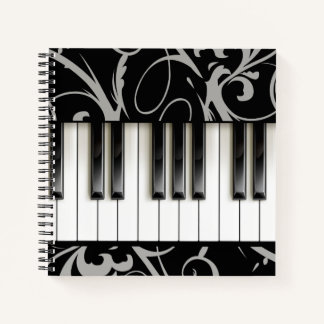 Cuaderno Maestro de instrumentos musicales pianista de tecl