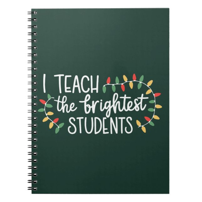 Cuaderno Maestro de Navidad Enseño a los Estudiantes más Br (Frente)