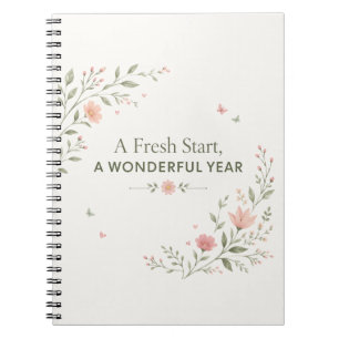 Cuaderno Maestro Nuevo Año Escolar Floral de Comienzo Fresc
